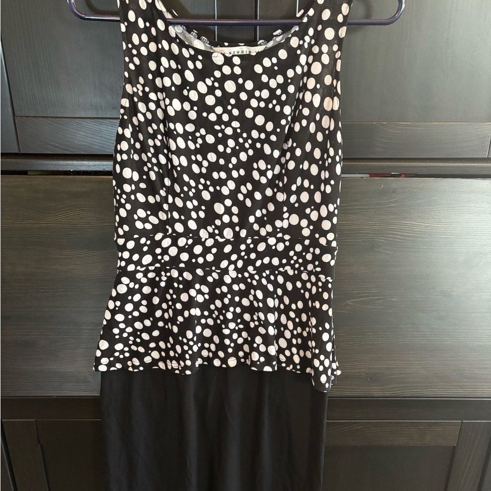 Polka Dot Black Dress